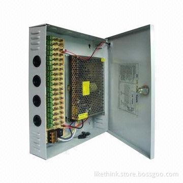 12V DC/10Amp 9-channel CCTV Power Supply with Over-current Protection and Short-circuit Protection